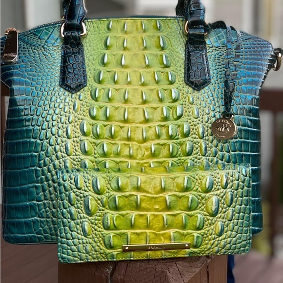 Brahmin Duxbury Zesty green and matching Ady wallet